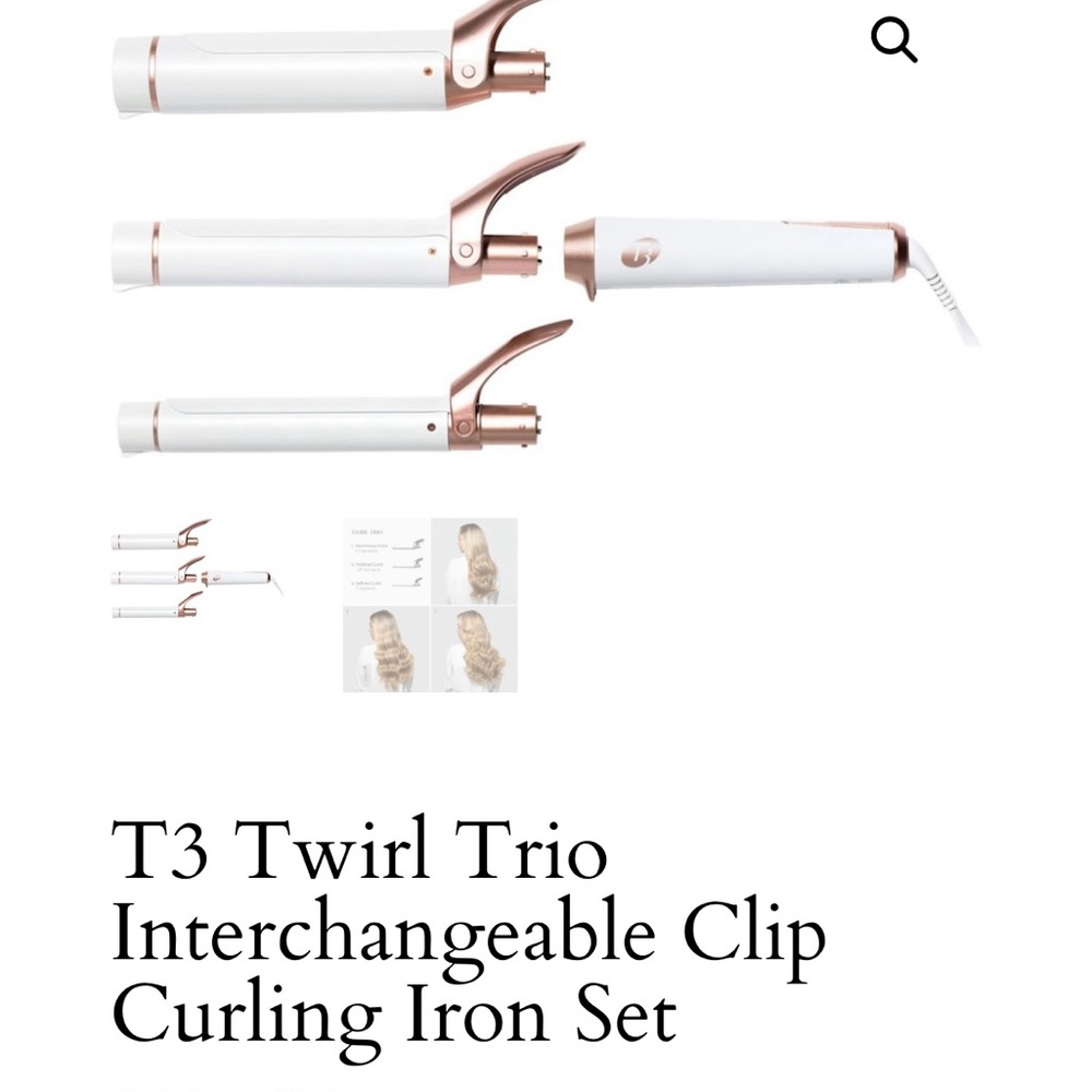 T3 Twirl Trio Curling Iron Set - White and Gold